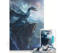 Puzzle per adulti 1000 pezzi Drago sul bordo della scogliera, gioco per famiglie, decorazione per la casa, con pezzi completamente ad incastro di forma casuale 50x75cm