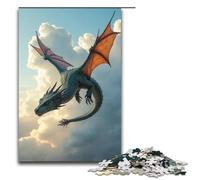Puzzle per adulti 1000 pezzi Drago volante nel cielo Puzzle gioco giocattoli divertenti 1000 pezzi (75x50 cm)