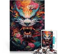 Puzzle per adulti, 1000 pezzi, drago volante per attività divertenti a casa, regalo di compleanno, regali di viaggio per i 14 anni e più 26 x 38 cm
