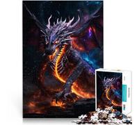 Puzzle per adulti 1000 pezzi Dragon Fire Night Galaxy Entspannungsspiele Einzigartige Wohndekoration und Geschenke75x50cm