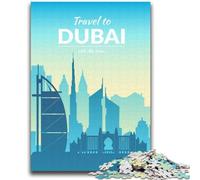 Puzzle per adulti 1000 pezzi Dubai Emirati Arabi Uniti per gioco educativo sfida giocattolo ideale come regalo per tutta la famiglia (dimensioni 38x52cm)