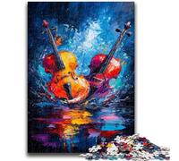 Puzzle per adulti 1000 pezzi Due violini Giocattoli educativi didattici Giochi per famiglie Migliora l'amore tra coppie 50x75cm