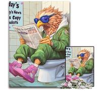 Puzzle per adulti 1000 pezzi Eagle Go Toilet in legno, adolescenti, coppie e amici per compleanni e Natale, 50x75CM/19,68x29,52 pollici.