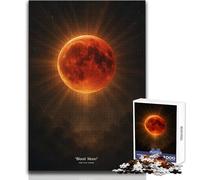 Puzzle per adulti 1000 pezzi Eclissi di luna di sangue Giocattolo Gioco intellettuale Decorazione artistica per la casa Regalo per compleanni Dimensioni 50x75cm