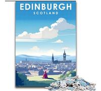 Puzzle per adulti 1000 pezzi Edimburgo Scozia Viaggio Cervello Intelligenza Sfida Giocattoli avvincenti Regalo divertente per età 14+ (50x75cm) 1000 pezzi