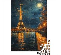 Puzzle Per Adulti 1000 Pezzi Eiffel Tower Night Scene Puzzle Per Adulti Gioco Rompicapo Decorazione Da Parete Regali Di Natale E Compleanno 70x50cm/1000pcs