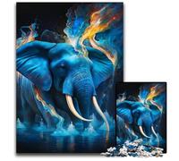 Puzzle per adulti 1000 pezzi Elefante blu Puzzle impossibili per adulti Perfetto per Halloween, Natale, regalo di compleanno 50x75CM/19,68x29,52 pollici