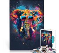 Puzzle per Adulti 1000 pezzi Elefante con Occhiali da Sole Il Puzzle 26x38cm Migliorare l'amore Tra le Coppie per Adolescenti 14 Anni e Più