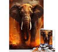 Puzzle per adulti 1000 pezzi Elefante dall'inferno Giocattoli antistress Regalo di compleanno Gioco educativo Migliora l'amore tra coppie Dimensioni 50x75cm