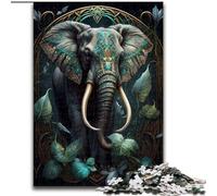 Puzzle per adulti 1000 pezzi Elefante del mondo immaginario in legno idea regalo unica fai da te per la casa 50x75cm perfetti per decorazioni per la casa compleanni feste e regali.