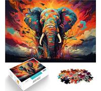 Puzzle per adulti 1000 pezzi elefante Giochi educativi a casa Giocattoli fai da te 10,27 pollici x 14,96 pollici Migliora la memoria per adolescenti da 14 anni e oltre