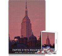 Puzzle per adulti 1000 pezzi Empire State Building Bellissimo design Gioco Decorazione perfetta Regalo di compleanno Dimensioni 38x52cm