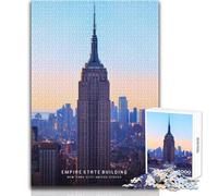 Puzzle per adulti 1000 pezzi Empire State Building Divertimento in famiglia e serata di giochi Antistress Regali di Babbo Natale segreto Dimensioni 50x75cm