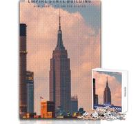 Puzzle per adulti 1000 pezzi Empire State Building Giocattoli Giochi educativi Modello Assemblaggio Opera d'arte Regalo Dimensioni 38x52cm