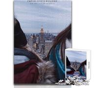 Puzzle per adulti 1000 pezzi Empire State Building Giocattoli Giochi educativi Modello Assemblaggio Opera d'arte Regalo Dimensioni 38x26cm