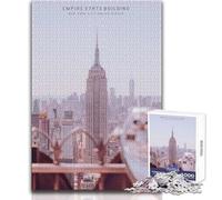 Puzzle per adulti 1000 pezzi Empire State Building Giocattoli Giochi educativi Modello Assemblaggio Opera d'arte Regalo Dimensioni 50x75cm