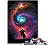 Puzzle per adulti 1000 pezzi Endless Love Space antistress sfida difficile adatto per la decorazione della scrivania 26x38cm