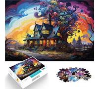 Puzzle per adulti, 1000 pezzi, estetico pastello, per attività familiare, 26 x 38 cm, antistress per le vacanze a casa