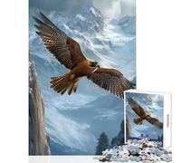 Puzzle per adulti 1000 pezzi Falco in volo Decorazione per la casa Giocattoli Ottimi regali e giocattoli Gioco per famiglie Migliorare l'amore tra coppie Dimensioni 38x26cm