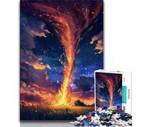 Puzzle per adulti 1000 pezzi Falò nel cielo notturno Puzzle per adolescenti interessante riduzione dello stress Interazione genitore-figlio 26x38cm