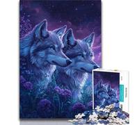 Puzzle per adulti 1000 pezzi Famiglia di lupi, aiuta il cervello a esercitare giocattoli avvincenti per coltivare la pazienza Decorazione perfetta 50x75cm