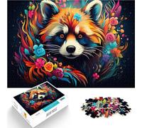 Puzzle per adulti 1000 pezzi fantasia arte del panda rosso giocattolo da gioco impegnativo 26 x 38 cm antistress vacanza a casa tempo ucciso
