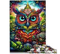 Puzzle per adulti 1000 pezzi fantasia arte gufo il puzzle anti-stress staycation kill time per adolescenti 14 anni e oltre 26 x 38 cm
