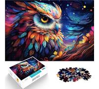 Puzzle per adulti 1000 pezzi fantasia cielo stellato gufo difficile puzzle duro decorazione per la casa unica e regali 14,96 "x 20,47 "Adatto per adolescenti da 14 anni e oltre