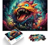 Puzzle per adulti, 1000 pezzi, fantasia mostro, arte della velocità manuale, analisi e logica, adatto per ragazzi dai 14 anni, 26 x 38 cm