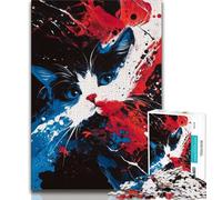 Puzzle per adulti 1000 pezzi Fantasy Art Cat Puzzle da 1000 pezzi antistress Staycation Kill Time Interazione genitore-figlio 75x50cm