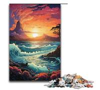 Puzzle per adulti 1000 pezzi Fantasy Beach at Sunset Puzzle in legno 1000 pezzi (38x26 cm)