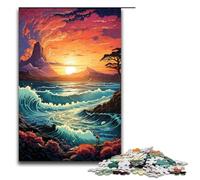 Puzzle per adulti 1000 pezzi Fantasy Beach at Sunset Puzzle per adulti Puzzle in legno Giochi per famiglie Regali di compleanno di Natale 1000 pezzi (75x50 cm)