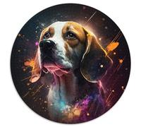 Puzzle per adulti 1000 pezzi Fantasy Beagle Puzzle rotondo 1000 pezzi Puzzle impegnativo fai da te Rompicapo per adolescenti 67,5x67,5 cm