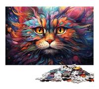 Puzzle per adulti 1000 pezzi fantasy colorato cielo stellato gatto puzzle di precisione taglio buon regalo 1000 pezzi (38x26 cm)