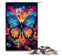 Puzzle per adulti 1000 pezzi fantasy colorato dipinto farfalla puzzle in legno apprendimento giocattoli educativi giochi per famiglie 75x50 cm