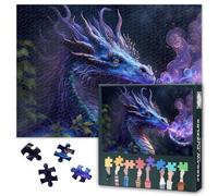 Puzzle per adulti 1000 pezzi Fantasy Dragon, Jigsaw Puzzles 1000 pezzi draghi viola impegnativi puzzle giochi per donne decorazione della casa regalo dimensioni 70 x 50 cm