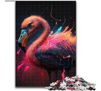 Puzzle per adulti 1000 pezzi Fantasy Flamingo Puzzle per adulti 1000 pezzi Rompicapo impegnativo per adolescenti, perfetto per l'arredamento della casa o come regalo Dimensioni: 38x26cm