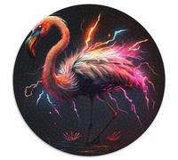 Puzzle per adulti 1000 pezzi Fantasy Flamingo Puzzle rotondi per adulti Perfetto per decorazioni per la casa, compleanni, feste e regali (67,5x67,5cm)
