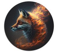 Puzzle per adulti 1000 pezzi Fantasy Fox Puzzle rotondi 1000 pezzi per adulti Perfetto per decorazioni per la casa, compleanni, feste e regali 67,5x67,5 cm