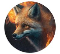 Puzzle per adulti 1000 pezzi Fantasy Fox, puzzle rotondo da 1000 pezzi, gioco interattivo per famiglie, adatto per età 14+, 67,5x67,5 cm