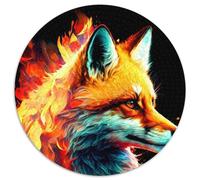 Puzzle per adulti 1000 pezzi Fantasy Fox, puzzle rotondo da 1000 pezzi, ideale come decorazione fai da te e come regalo rompicapo (67,5x67,5cm)