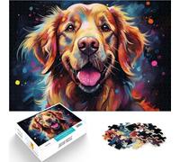 Puzzle per adulti 1000 pezzi Fantasy Golden Retriever puzzle educativo 26 x 38 cm decorazione per la casa e regali unici