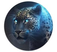 Puzzle per adulti 1000 pezzi Fantasy Leopardo Puzzle rotondo da 1000 pezzi Ideale come decorazione fai da te e come regalo rompicapo 67,5x67,5 cm