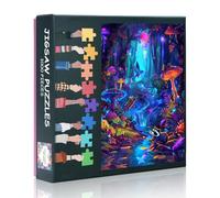 Puzzle per adulti 1000 pezzi Fantasy Magic Forest, Jigsaw Puzzles 1000 pezzi Wildlife, funghi sfidanti puzzle giochi per donne decorazione della casa regalo dimensioni 70 x 50 cm