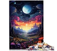 Puzzle per adulti 1000 pezzi Fantasy Sunset Flowers Puzzle Impossibile sfida di intelligenza cerebrale Giocattoli avvincenti 26x38cm
