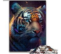 Puzzle per adulti 1000 pezzi Fantasy Tiger in legno, un regalo perfetto per famiglie, 50x75cm, giocattolo educativo per adolescenti, decorazione per casa e ufficio
