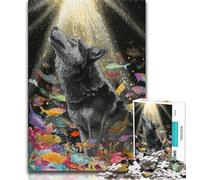 Puzzle per adulti 1000 pezzi Fantasy Wolf, gioco per famiglie, regalo di compleanno, regali, arte murale per bambini dai 14 anni in su 38x26cm