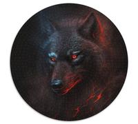 Puzzle per adulti 1000 pezzi Fantasy Wolf Puzzle rotondi 1000 pezzi per adulti Perfetto per decorazioni per la casa, compleanni, feste e regali 67,5x67,5 cm