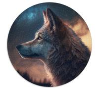 Puzzle per adulti 1000 pezzi Fantasy Wolf, puzzle rotondo da 1000 pezzi, gioco interattivo per famiglie, adatto dai 14 anni in su, 67,5x67,5 cm