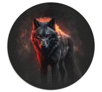 Puzzle per adulti 1000 pezzi Fantasy Wolf Puzzle rotondo da 1000 pezzi Ideale come decorazione fai da te e come regalo rompicapo 67,5x67,5 cm